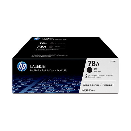 HP 78A CE278AD 2db 78A fekete toner / festékkazetta Laserjet P1566 P1606 M1536 nyomtatókhoz (2*2100 old.)