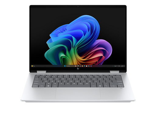 HP OmniBook X Flip 2-in-1 Laptop Next Gen AI 14-fm0047nr 14", Touch screen, Windows 11 Home,  Intel® Core™ Ultra 7, 16GB RAM, 512GB SSD, 2K, Glacier silver