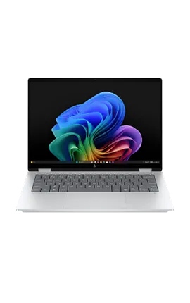HP OmniBook X Flip Next Gen AI 14, Windows 11 Home, 14", Touch screen, Intel® Core™ Ultra 7, 16GB RAM, 512GB SSD, 2K, Glacier silver