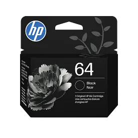 HP 64 Black Original Ink Cartridge, N9J90AN#140