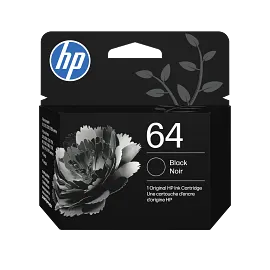 HP 64 Black Original Ink Cartridge, N9J90AN#140