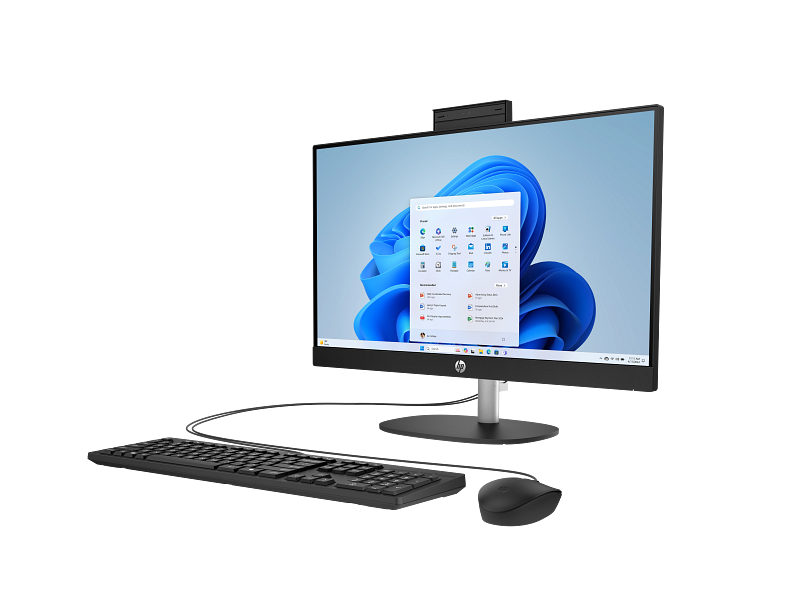 HP 23.8 inch All-in-One Desktop AI PC 24-cr2000i_Product_Jet black_Product Only_Left facing