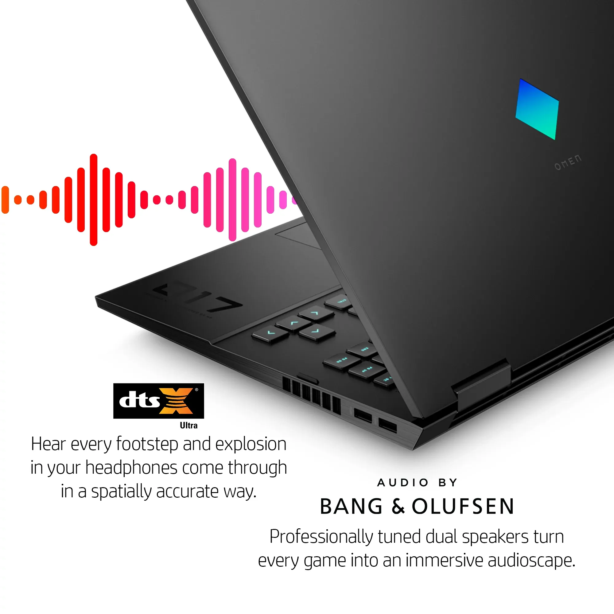 HP Omen 17 Gaming AI Laptop 17.3" FHD IPS 144Hz (100% sRGB) AMD Zen 5 10-core Ryzen AI 9 365 (Up to 50 Tops) 32GB RAM 1TB SSD GeForce RTX 5060 (Up to 572 AI Tops) RGB Backlit HyperX Win11Pro ICP Hub - Thumbnail 4