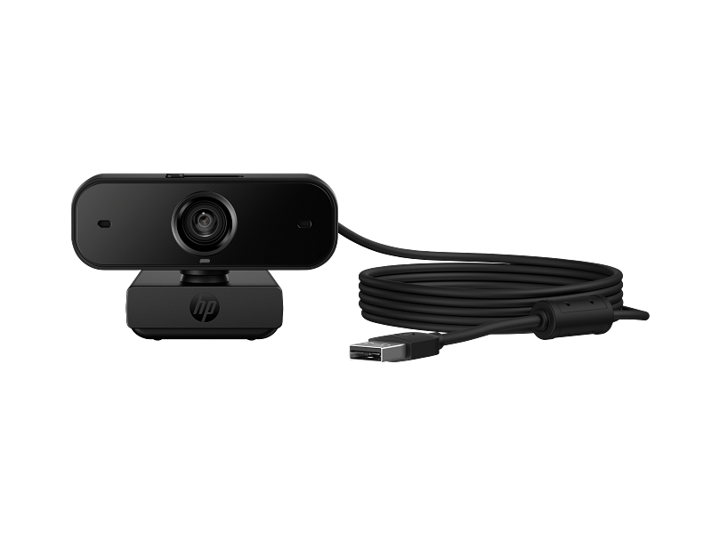HP 430 FHD Webcam - Shutter Open Cable Coiled Core Set Front White BG