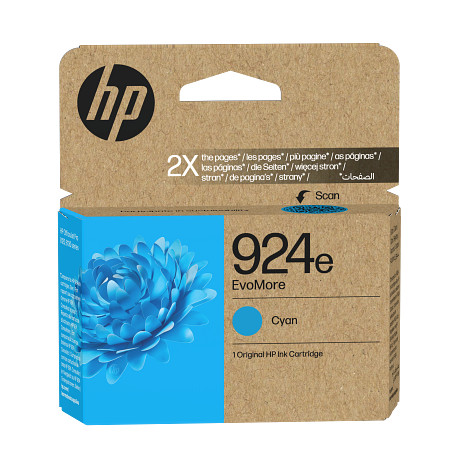 HP 4K0U7NE 924e EvoMore ciánkék eredeti tintapatron OfficeJet 8120 8122 8125 8130 8132 8135 (800 old.)