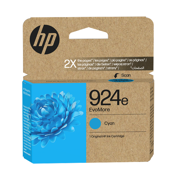 HP 924e Cyan EMEA Ink Cartridge 4K0U7NE #LS1