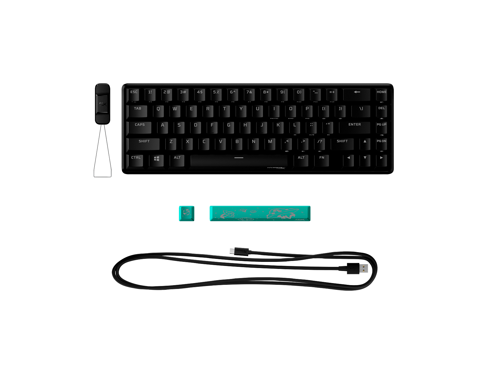 HyperX Alloy Origins 65 - Mechanische Gaming Tastatur - HX Aqua - US Layout - Bild 2 von 10