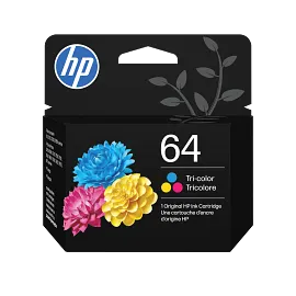 HP 64 Tri-color Original Ink Cartridge, N9J89AN#140