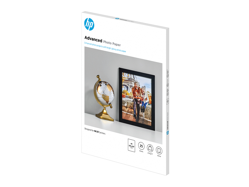 HP Advanced Photo Paper, Glossy, FSC, A4 size, 25 shts, Q5456A Q5456-00009