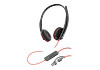 HP 93S87AA Poly Blackwire 3220 sztereó USB-C headset + USB-C–USB-A-adapter