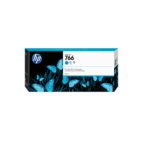 HP P2V89A 766 300-ml Cyan DesignJet Ink Cartridge