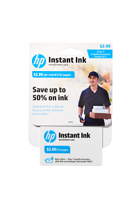 HP Instant Ink Enrollment Card - 50 page plan