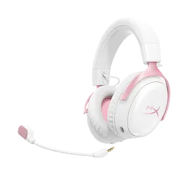 HyperX Cloud III S - Wireless Gaming Headset (White/Pink)
