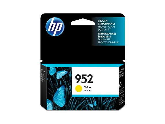 Ink Supplies, HP 952 Yellow Original Ink Cartridge, L0S55AN#140