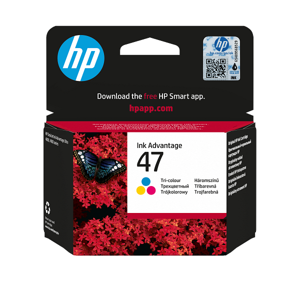 HP 47 Tri-color Original Ink Advantage Cartridge 6ZD61AE 6ZD61-80010
