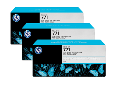 HP 771 3-pack 775-ml Photo Black DesignJet Ink Cartridges