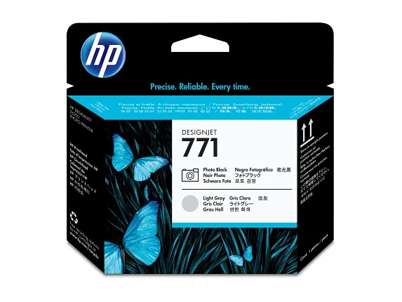 HP 771 プリントヘッド フォトブラック/ライトグレー 期限切れ HP® 771 Photo Black/Light Gray DesignJet Printhead (CE020A)
