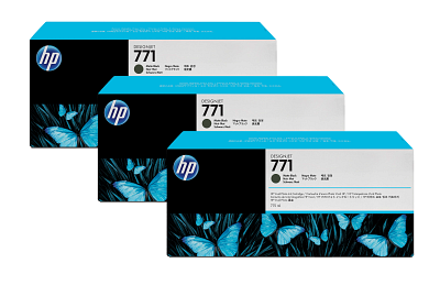 HP 771 3-pack 775-ml Matte Black DesignJet Ink Cartridges