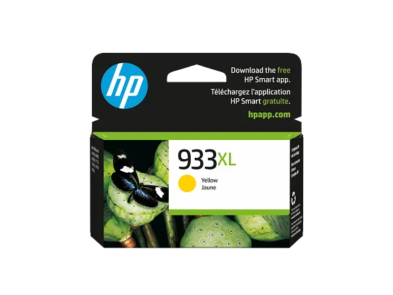 Ink Supplies, HP 933XL High Yield Yellow Original Ink Cartridge, CN056AN#140