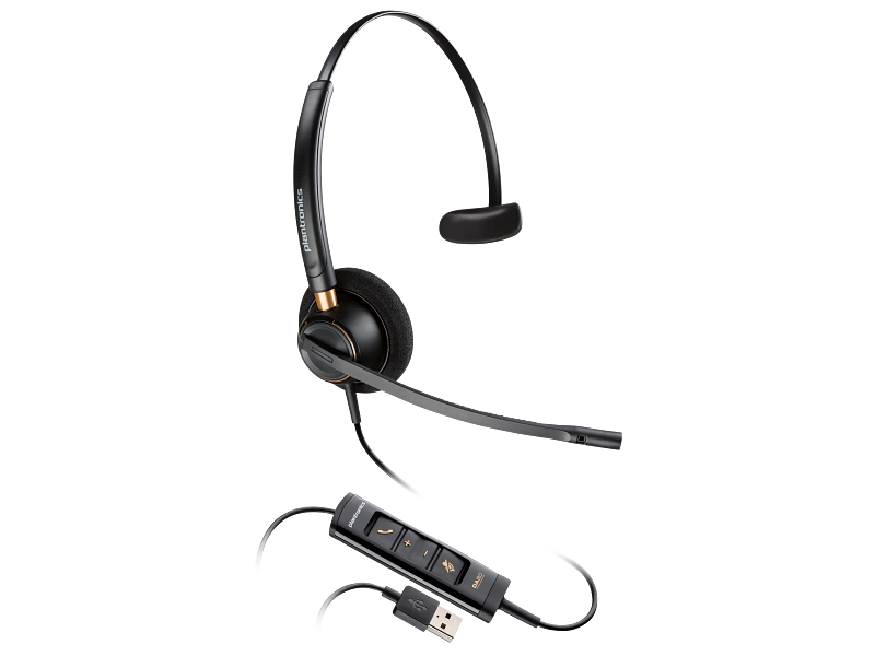 Poly EncorePro 515 - Black, Mono, USB-A - Right Facing