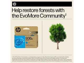 HP 936e EvoMore Cyan Original Ink Cartridge, 4S6V3LN
