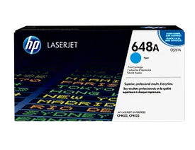 HP 648A Cyan Original LaserJet Toner Cartridge, CE261A