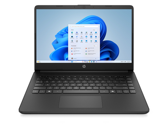 HP Laptop 14-dq6017nr 14",&nbsp;Windows 11 Home in S mode, &nbsp;Intel&reg; N-series,&nbsp;4GB RAM,&nbsp;64GB eMMC,&nbsp;HD,&nbsp;Jet black - Center