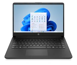 HP Laptop 14, Windows 11 Home in S mode, 14", Intel® N-series, 4GB RAM, HD, Jet black