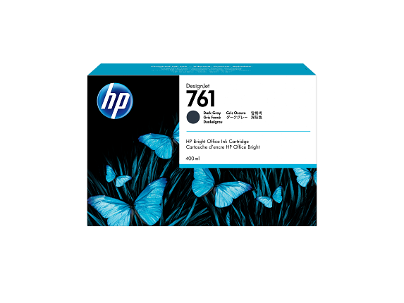 HP 761 400-ml Dark Gray DesignJet Ink Cartridge, CM996A