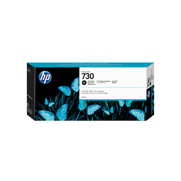 HP 730 300-ml DesignJet Photo Black Ink Cartridge, WW