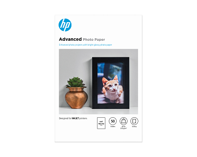 HP Advanced Photo Paper Glossy 65 lb 4 x 6 in. (101 x 152 mm) 50 sheets