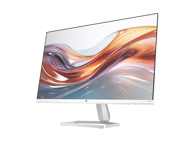 24C1 HP Series 5 23.8inch FHD Monitor with Speakers 524sa CeramicWhite ScreenSH CoreSet FrontLeft Wh