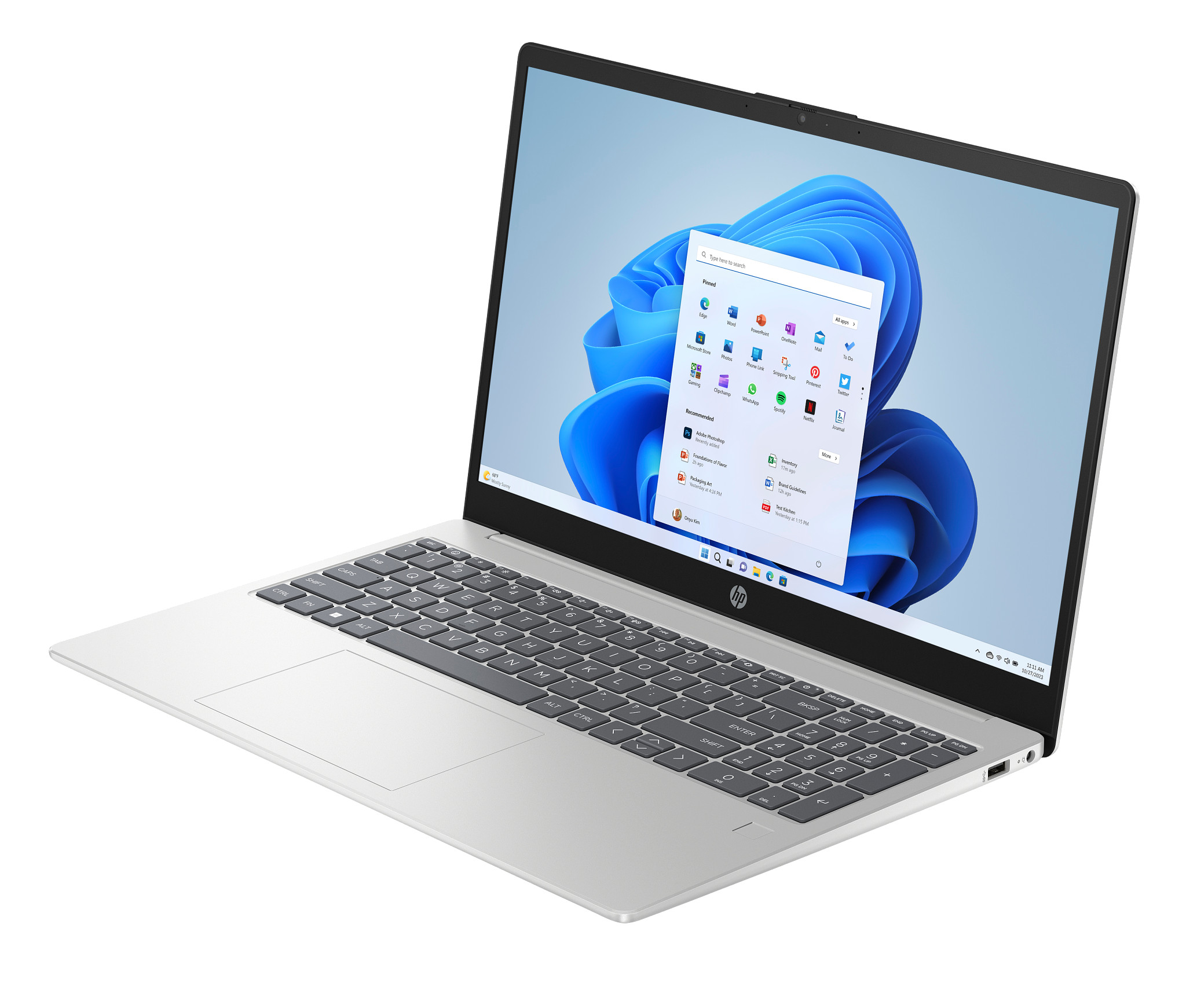 HP Laptop 15, Windows 11 Home, 15.6", Intel® Core™ i5, 8GB RAM, 256GB SSD, HD, Natural silver