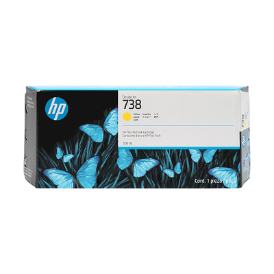 HP 738 300-ml Yellow DesignJet Ink Cartridge