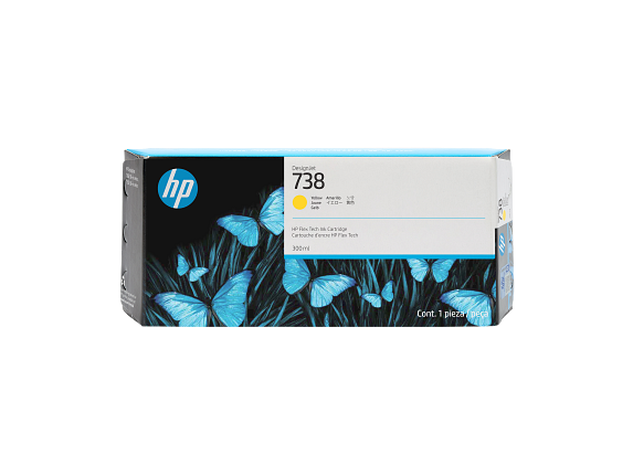 Photos - Ink & Toner Cartridge HP 738 300-ml Yellow DesignJet Ink Cartridge, 676M8A 676M8A