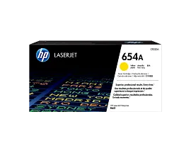 HP 654A Yellow Original LaserJet Toner Cartridge, CF332A