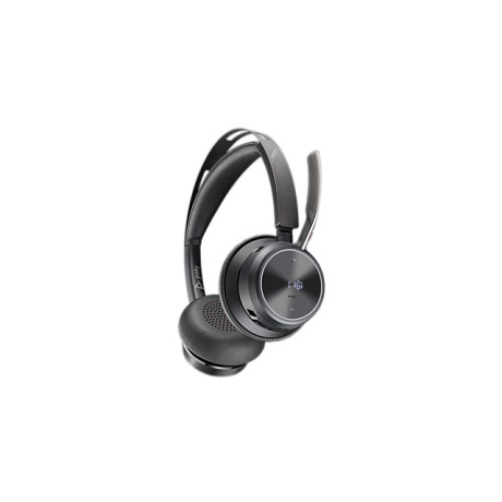 HP 9T9J4AA Poly Voyager Focus 2 Microsoft Teams Certified USB-C-C Headset +USB-C/A Adapter