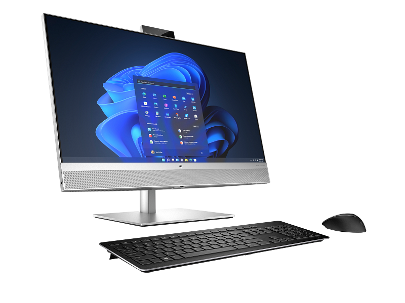 Sleek HP EliteOne 870 G9 desktop computer with Windows 11 Pro and 1-Year Warranty