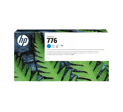 HP 776 1-liter Cyan Ink Cartridge