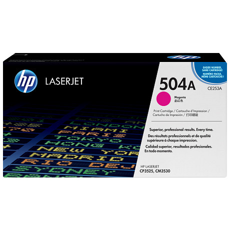 HP 504A CE253A Bíbor toner / festékkazetta Color Laserjet CP3525 és CM3530 nyomtatókhoz (7000 old.)