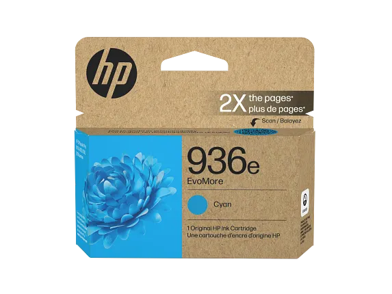 HP 936e EvoMore Cyan Original Ink Cartridge, 4S6V3LN
