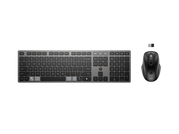 HP 725 Multi-Device Rechargeable Wireless Keyboard and Mouse Combo