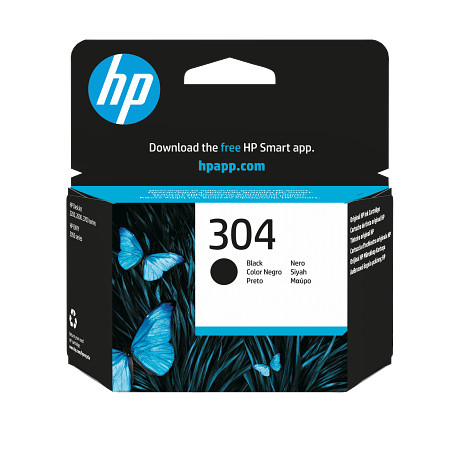 HP 304 N9K06AE fekete tintapatron eredeti DeskJet DeskJet 2620 2622 2630 2632 2633 2634 3720 3730 3733 3735 3750 3760 3762 3764 (120 old.)