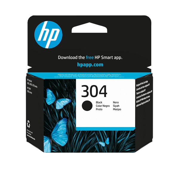 HP 304 Black Original Ink Cartridge,N9K06-80022,N9K06AE