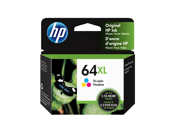 Ink Supplies, HP 64XL High Yield Tri-color Original Ink Cartridge, N9J91AN#140