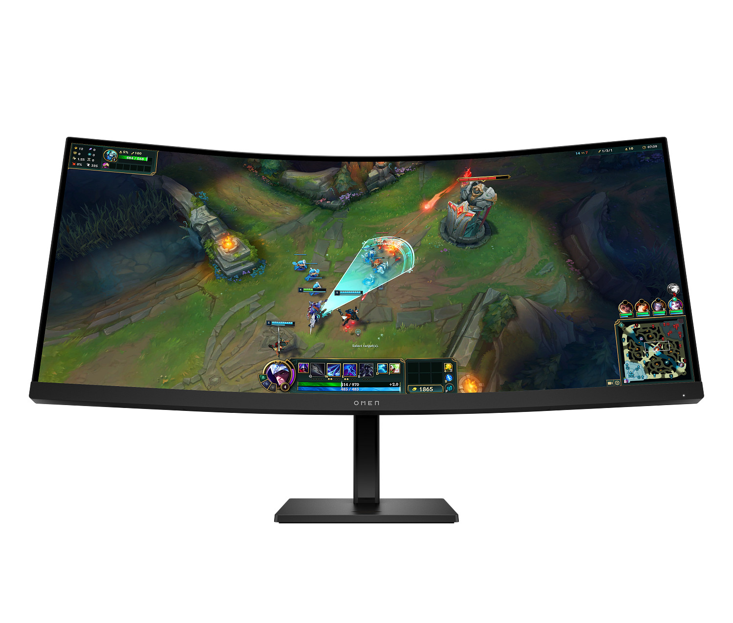 HP OMEN 34 inch WQHD 180Hz Curved Gaming Monitor laptop