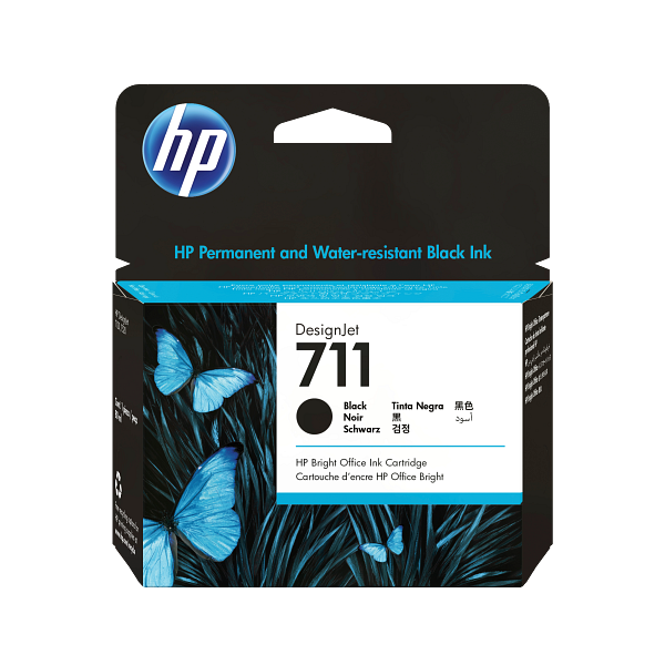 HP 711 80ml Black DesignJet Ink Cartridge WW