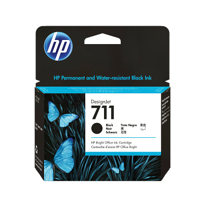 HP 711 80-ml Black DesignJet Ink Cartridge