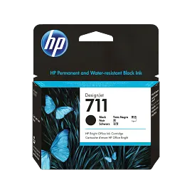 HP 711 80-ml Black DesignJet Ink Cartridge, CZ133A
