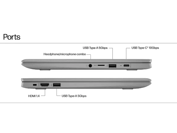 HP Chromebook 14 inch 14a-ne1000, цвет: Intel Celeron, 4 Gb, 64 Gb — фото 4